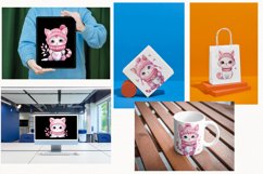 Winter Pink Cat 46 Cliparts Collection Product Image 10