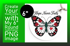 Cute Round Design Coaster Template , Butterfly Product Image 1
