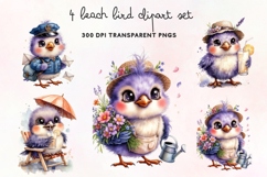 Beach Bird Clipart PNG Product Image 1
