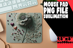 Timeless Mouse Pad Designs Sublimation, 3D Flower Product Image 1