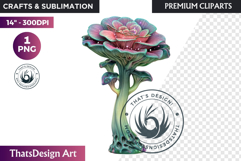 Glowing Fantasy Mushrooms PNG, Magic Mushroom Clipart Product Image 1