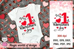 My first Valentine's day svg for baby , Cutting files Cricut Product Image 1