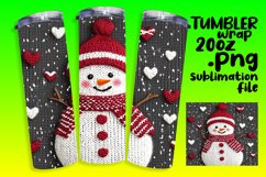 Sublimation Ready 20oz Tumbler , Snowman Product Image 1