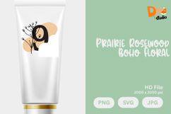 Prairie Rosewood Boho Floral Monogram Product Image 1