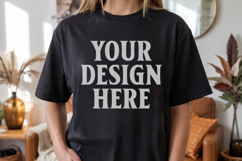 Comfort Colors 1717 Black TShirt Mockup, CC1717 mockup, Tran Product Image 1