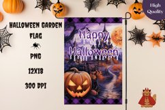 Halloween Sublimation Garden Flag Design, Halloween Decor Product Image 1