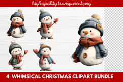 Whimsical Christmas Clipart | Cute Festive Holiday PNG Product Image 1