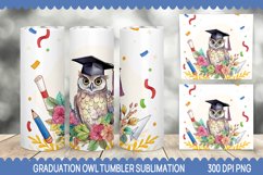 Graduation Owl Tumbler Sublimation - Owl Tumbler Wrap- 20 oz Product Image 1