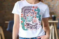 Cowgirl Be Wild Tshirt Design Printable SVG PNG Product Image 7