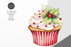Christmas clipart, Cupcake clipart, Winter clipart Product Image 1