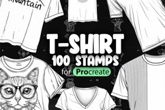 100 Procreate T-Shirt Stamp Brushes Product Image 1