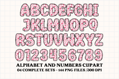 Valentine Alphabet Clip Art, valentines day letters doodle Product Image 4