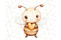 Adorable Bee Clipart PNG, Kawaii Bumblebee Illustrations Product Image 2