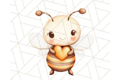 Adorable Bee Clipart PNG, Kawaii Bumblebee Illustrations Product Image 2