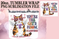 SWEET REFLECTIONS 20oz TUMBLER WRAP, Valentines Cat Product Image 1