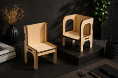 Wooden Mini Chair Laser Cut SVG Product Image 1