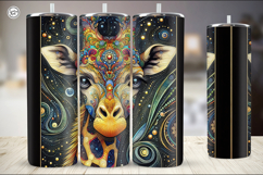 4 Giraffe Tumbler Sublimation, 20 oz Tumbler Wrap Product Image 3