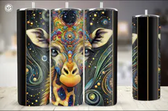 4 Giraffe Tumbler Sublimation, 20 oz Tumbler Wrap Product Image 3