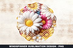 Flowers Wind Spinner Sublimation Design Product Image 1