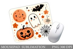 Cute Ghost Mouse Pad. Halloween Mouse Pad Design Product Image 1