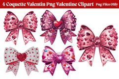 Coquette Valentine Clipart PNG Product Image 1