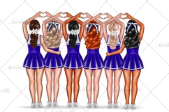 Cheer Sisters Clipart, Cheerleaders DIY Clipart Product Image 10