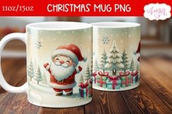 Cute Santa mug PNG template for sublimation | Christmas PNG Product Image 2