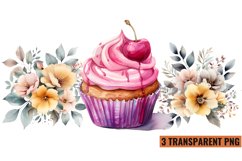 Watercolor Pink Baby Shower Clipart , PNG Product Image 1