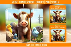 Highland Cow Tumbler Designs, Sublimation Wrap Product Image 1