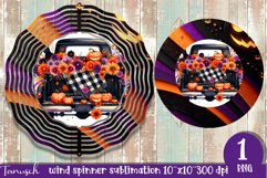 Halloween Wind Spinner sublimation / Creepy Truck Product Image 1