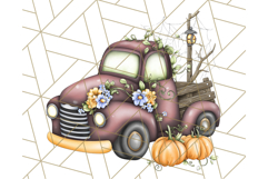 Halloween Cottagecore Truck PNG Clipart, Fall Style Clip Art Product Image 2