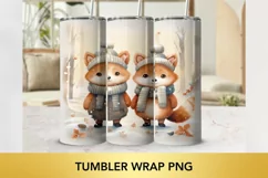 christmas Animals tumbler wrap Straight, Animal tumbler png Product Image 4