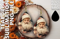 Sweet Teardrop Earrings Art, Christmas Product Image 1