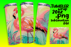 20oz Tumbler Template for Personal Use , Flamingo Product Image 1