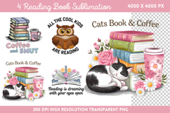 Reading Book Sublimation PNG Product Image 1