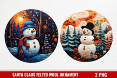 Santa Claus Felted Wool Ornament Product Image 1