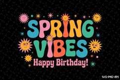 Spring Vibes SVG Design | Quotes | SVG Cut Files Product Image 1