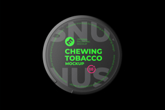 Snus Chewing Tobacco Can Mockup top view Product Image 10