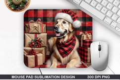 Dog Mouse Pad Sublimation, Christmas Mouse Pad PNG Product Image 1
