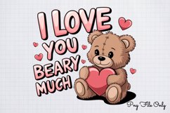 I love you beary much PNG Product Image 1