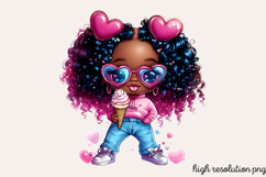 Black Girl Png Afro Kids Clipart PNG Product Image 1