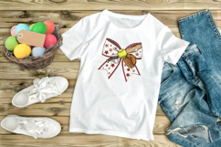 Softball Mama Coquette Bow Clipart, Sports Team Bow, PNG Product Image 8