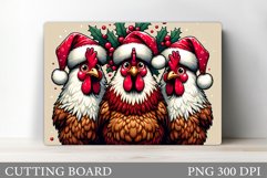 Chicken Cutting Board. Christmas Cutting Board Sublimation Product Image 1