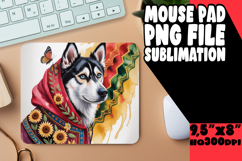 Cheerful Mouse Mat Sublimation PNG, Cute Dog Product Image 1