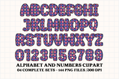 4th July Alphabet png clipart, independence letters doodle Product Image 4