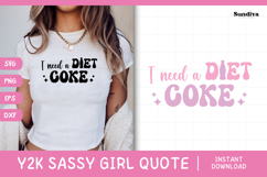 Y2K Sassy Girl Baby Tee Quote - Bratcore | Diet Coke Product Image 1