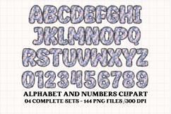 Easter Blooms Alphabet &amp; Numbers Clipart PNG Set Product Image 4