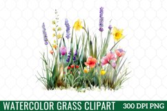 Watercolor Grass Clipart Product Image 1