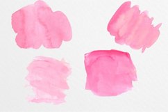 Pink watercolor splash clipart, Pink watercolors Product Image 6