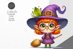 Halloween clipart, Witch clipart, Autumn clipart Product Image 1